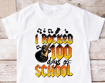 I Rocked 100 Days Of School Shirt, Boys School Gift, 100th Day School Outfit, 100 Day Shirt, 100th Day Of School Celebration, Back to School