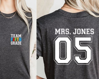 Custom Name Fifth Grade Team Shirt,5th Grade Teacher Tshirt,5th Grade Tee,Fifth Grade,Elementary School,Teaching Tee,Teacher Shirt,5th Grade