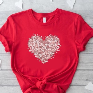 Valentine&#39;s Day Heart Shirt,Cute Heart Shirt,Women&#39;s Heart Tee,Happy Valentines Day,Valentines Day Gift,Girls Heart Shirt,Valentines Outfit