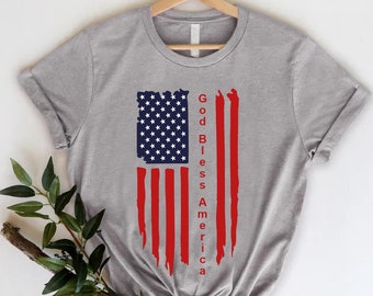 Personalized American Flag Shirt,Custom 4th of July Gift,Freedom Shirt,Red White Blue Tshirt,Custom USA Flag Tee,Independence Day Gift
