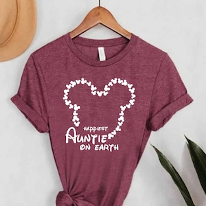 Auntie Shirt, Gift For Auntie, Mother&#39;s Day Gift, Disney Auntie Shirt, Aunt Gift, Favorite Auntie T-shirt, Auntie Like A Mom
