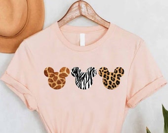 Leopard Cheetah Print Mickey Shirt,Animal Kingdom Shirt,Disney Ears Shirt,Disney Vacation Shirt,Women's Disney Shirt,Disney Epcot Shirt