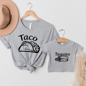 Taco and Taquito Dad and Baby Matching Shirts,Father&#39;s Day Gift,Daddy And Me Shirts,Dad and Baby Gift,New Dad Gift,Funny Father Son Shirts