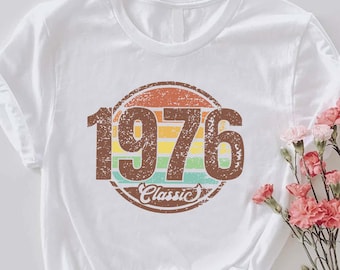 Retro 1976 Shirt,Vintage 1976,50th Birthday T Shirt,50th Birthday Gift For Women Men,1976 Classic Tee,50th Birthday Party Gift,Fiftieth Gift