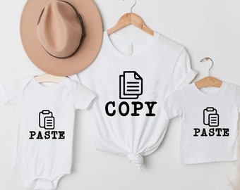 Copy Paste Shirts,Dad and Me Shirts,Funny Dad And Baby Matching Shirts,Mommy and Me Shirts,Fathers Day Gift,Copy Paste Father Son Shirts