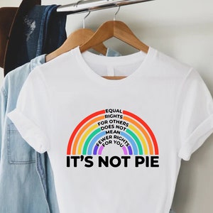 Equal Rights Shirt, Social Justice T-Shirt, Human Rights Tee, It&#39;s Not Pie Shirt, Equal Rights for Others Does Not Mean Fewer Rights for You