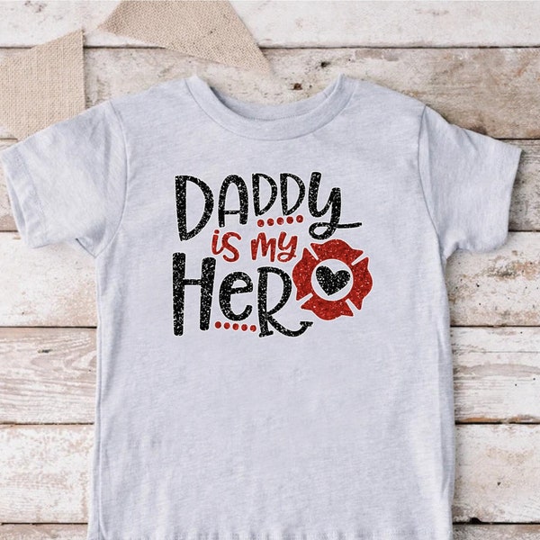 Daddy is My Hero Toddler Shirt,Firefighter Dad Kids Shirt,Father's Day Gift Ideas,Fireman Dad Baby Shirt,New Dad Gift,Pregnancy Announcement