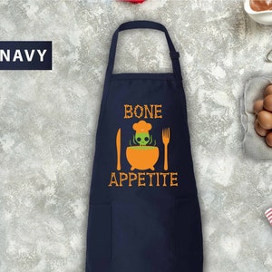 Bone Appetite Halloween Apron,Funny Halloween Witch Apron,Halloween Kitchen Gift,Scary Hallowen Apron,Witchy Cooking Gift,Witch Cauldron