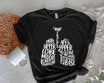 Lungs Anatomy Shirt, Respiratory Nurse Shirt, Lung Cancer Awareness, Respiratory Therapist Tee, Nurse Gift,Pulmonologist T-Shirt,Lung Cancer