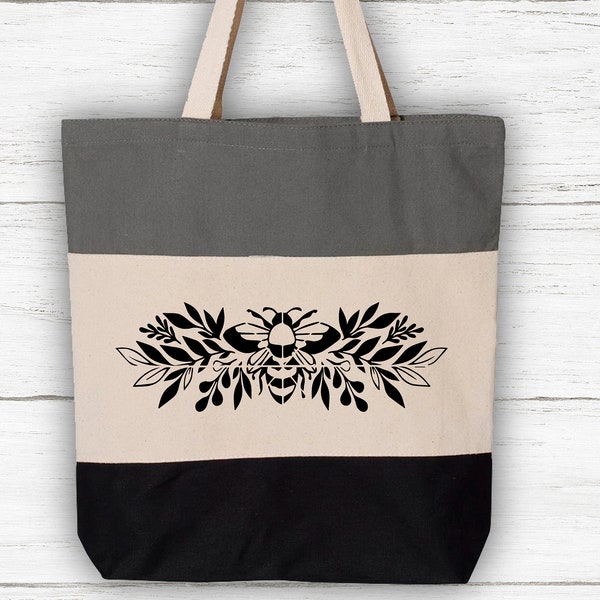 Bee Tote Bag,Bee Kind Tote Bag,Cute Tote Bag Gift, Kindness Tote Bag,Be Kind Gift,Teachers Tote Bag,Motivational Tote Bags,Floral Tote Bag