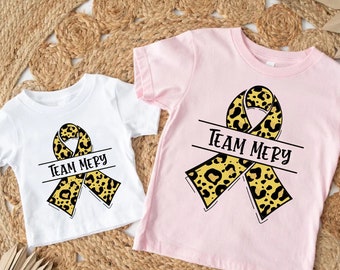 Custom Childhood Cancer Team Shirt, Pediatric Cancer Fighter Support Squad Tee