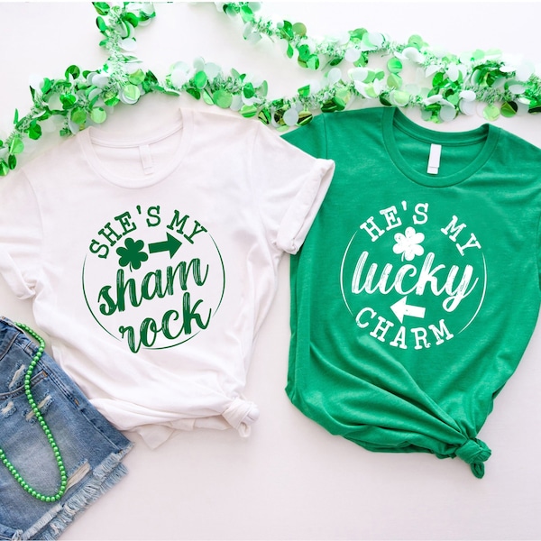 saint paddys day couple shirts