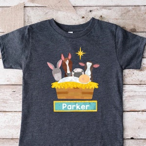 Personalized Nativity Shirt For Kids,Custom Manger Scene Toddler TShirt,Kids Christian Christmas,Toddler Christian Apparel,Baby Jesus Shirt