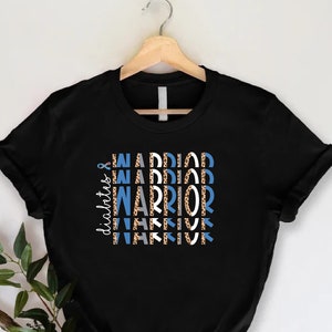 Diabetes Warrior Shirt, Gray Blue Ribbon Tee, Diabetes Awareness Shirt, Diabetes Support, Gift For Diabetes Fighter, Diabetes Survivor Tee