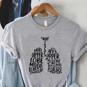 Lungs Anatomy Shirt,Respiratory Nurse Shirt,Respiratory Therapist Tee,Nurse Gift,Pulmonologist T-Shirt,Anatomy of the Respiratory System