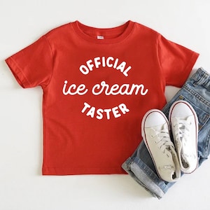 Official Ice Cream Taster Shirt,Cute Ice Cream Taster Toddler Shirt,Funny Ice Cream Kids Shirt,Kids Summer Shirts,Ice Cream Lover Youth Tee
