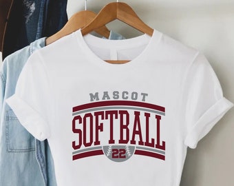 Personalized Softball T-Shirt,Custom Softball Player Shirt,Softball Team Shirts,Softball Mom Shirts,Softball Shirts for Women,Softball Tee