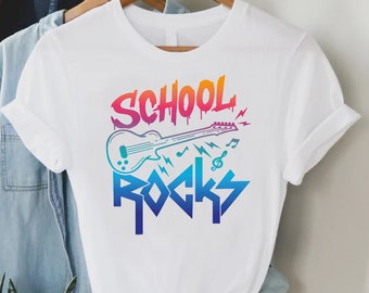 School Rocks Tshirt,Back to school Gift,Boy School Tee,School Rocks Outfit,Educational Rock Star Shirt,School Student Tshirt, 1st Day School