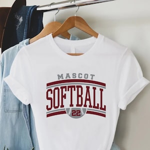Personalized Softball T-Shirt,Custom Softball Player Shirt,Softball Team Shirts,Softball Mom Shirts,Softball Shirts for Women,Softball Tee