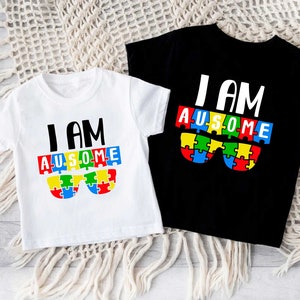 Kids Autism Shirt,I Am Au-Some Shirt,Autism Puzzle T-Shirt,Autism Awareness Shirt For Toddler,Autistic Kids Shirt,Awesome Autism Youth Shirt