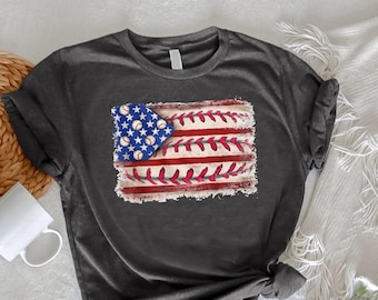 American Flag Baseball Shirt,4th of July Tshirt,Baseball Flag Tee,Gift For Baseball Lover,Patriotic Baseball Shirt,Freedom Baseball Shirt