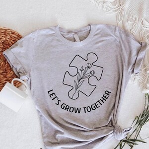 Autism Puzzle Piece Shirt,Floral Autism Tshirt,Special Education Teacher Gift,Autism Awareness Shirt,Autism Support Tee,Autism Mom Shirt