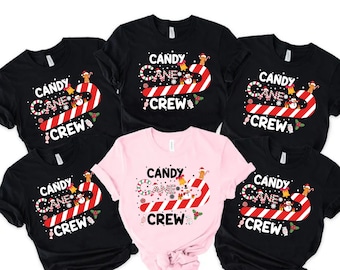 Candy Cane Crew Shirts,Funny Xmas Matching TShirts,Family Christmas Crew Tee,Kids Christmas Outfit,Candy Lover Xmas Gift,Merry Christmas