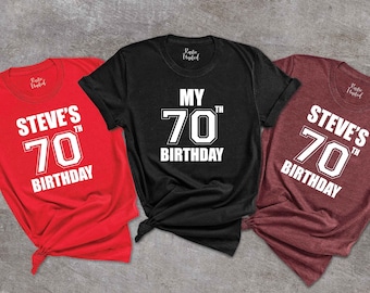70th Birthday Shirt for Men,Custom Group Birthday,70th Birthday Party Tee,Grandpa Birthday Gift,Matching Family Birthday Tshirt,Seventy Tees