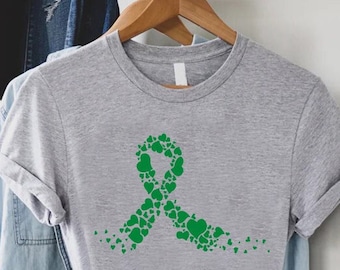 Liver Cancer Awareness Shirt,Emerald Green Ribbon,Liver Cancer Fighter Gift