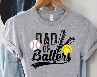 Baseball & Softball Player Dad Shirt,Fathers Day Gift,Dad of Ballers TShirt,Baseball Lover Dad Gift,Softball Lover Dad Shirt,Baseball Gift