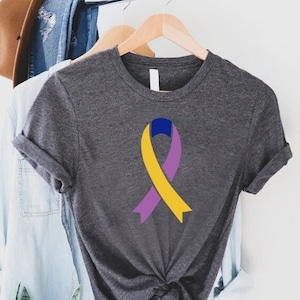 Bladder Cancer Ribbon  Shirt,Bladder Cancer Awareness Tee,Gift for Bladder Cancer Survivor,Bladder Cancer Gift,Cancer Ribbon Support Shirt