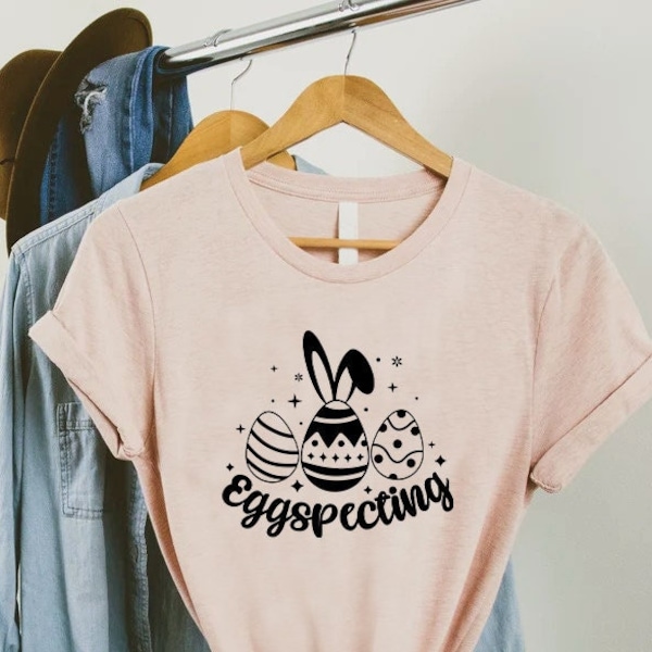Eggspecting Shirt,Easter Pregnancy Announcement,Easter Maternity Tee,Easter Pregnancy Reveal Shirt,Funny Baby Announcement Tee,New Mom Gift