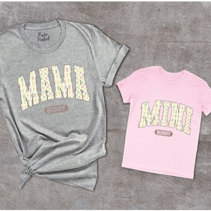 Mama And Mini Easter Matching Shirts,Mama Bunny and Mini Bunny Shirts, Matching Family  Easter Bunny TShirts,Mommy and Me Easter Gift Tees