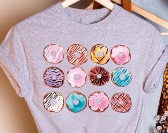 Donut Lover Shirt,Girls Donut Tee,Donut Day T-Shirt,Gift For Donut Lover,Foodie Shirt,Cute Donut Shirt Women,Love Donuts,Donut Party Shirt