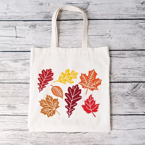 Fall Leaves Tote Bag,Fall Gifts For Women,Autumn Leaves Shopping Bag,Fall Vibes,Autumn Season Everyday Bag,Halloween Tote,Fall Accessories