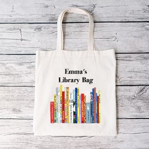 Stack of Library Books Tote Bag Aesthetic Tote Bag Cute Tote 