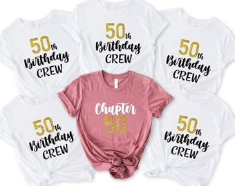 50th Birthday Party Shirts,Matching Friend Group Tees,Custom Squad Tshirt,Turning 50 Gift,50th Birthday Trip Shirt,Group Shirts For Women