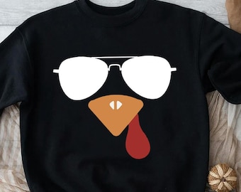 Turkey Fall Thanksgiving Sweater,Turkey Face Sweatshirt,Funny Thanksgiving Shirt,Family Thanksgiving,Funny Thanksgiving Gift,Cute Turkey Tee