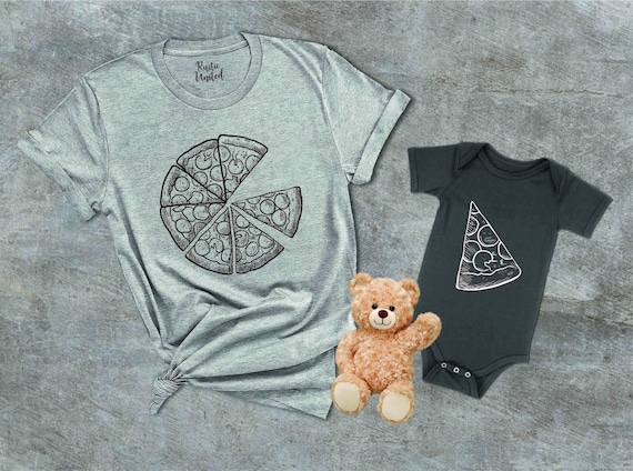 Pizza and Slice Shirts,Daddy And Me Matching Shirts,Fathers Day Gift,Dad and Baby Shirts, New Dad Gift,Fathers Day Matching Outfit,Dad Shirt