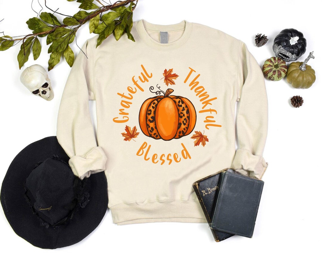 Grateful Thankful Blessed Sweatshirt main image 1