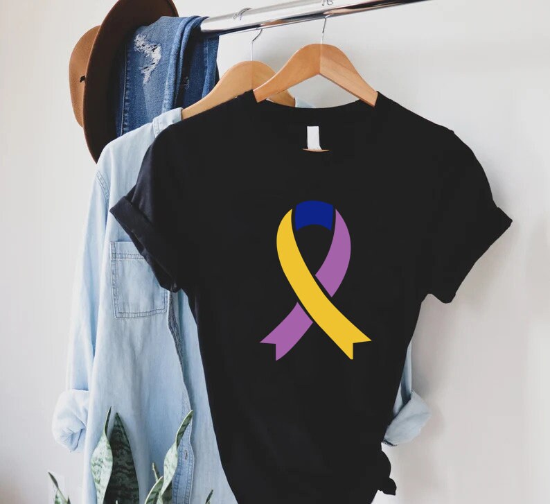 Bladder Cancer Ribbon Shirt,bladder Cancer Awareness Tee,gift for ...