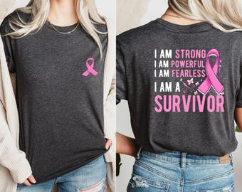 Breast Cancer Survivor Shirt, Pink Ribbon Awareness, Motivational Tee