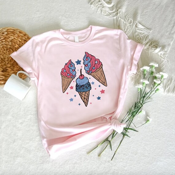 4th of July Shirt,patriotic Ice Cream Tee,fourth of July