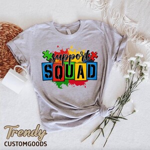Autism Support Squad Shirt,Autism Awareness Tshirt,Puzzle Piece Tee,Gift For Autism Teacher,Colorful Shirt,Autism Acceptance,Mom Gift Shirt