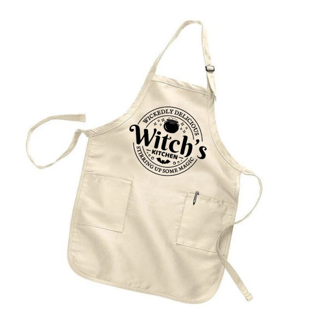 Kitchen Witch Apron,womens Cooking Apron,kitchen Witch Gift,funny