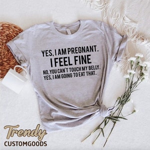 Funny Pregnancy Shirt,New Mom T-Shirt,Mom to Be Gift,Pregnancy Announcement Shirt,Gift For Pregnant,Cute Maternity Shirt,Yes I Am Pregnant zdjęcie 4