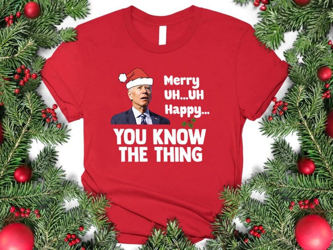 Funny Biden Christmas Shirt,confused Biden Shirt,santa Hat Joe Biden