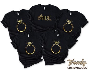 Bachelorette Party Shirts,Bride Tee,Team Bride Tshirt,Gifts For Bridal Party,Bridesmaid Shirt,Wedding Group Shirts,Bachelorette Squad Shirts