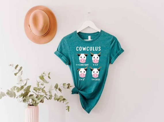 Cowculus Funny Math Shirt, Math Teacher Gift, Math Men's Women's Shirt, Geometry Teacher Gift, Nerdy Shirt, Funny Science Shirt, Math Lover