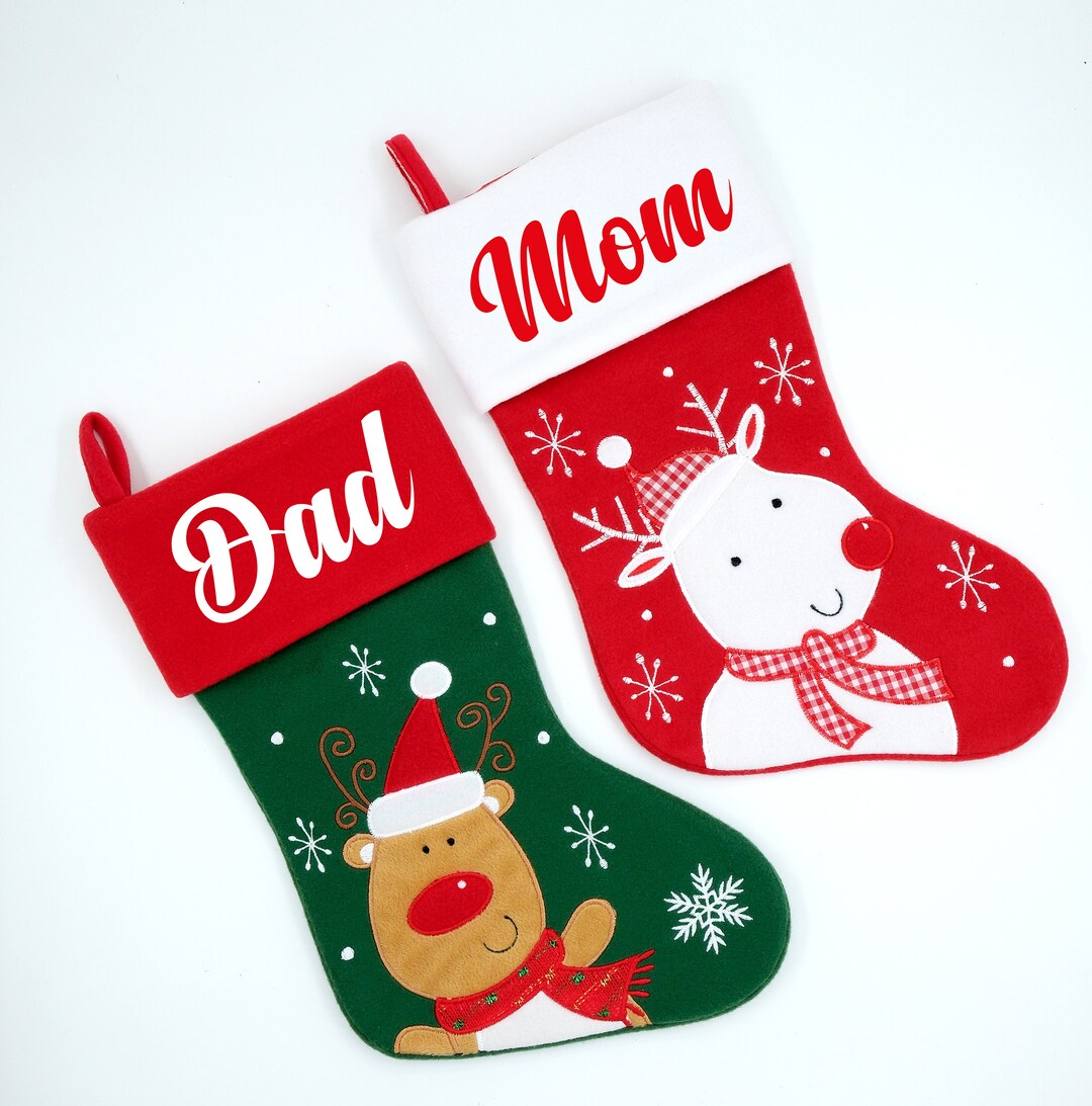 Custom Mom & Dad Stockings,personalized Matching Family Christmas